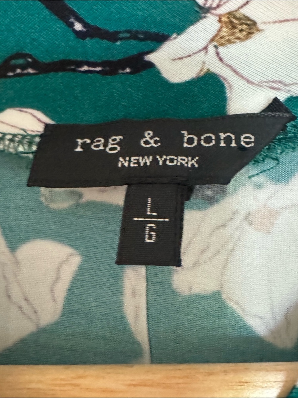 rag & bone Sabeen Floral Mock Neck Sleeveless Top Green Size Large - Picture 2 of 9
